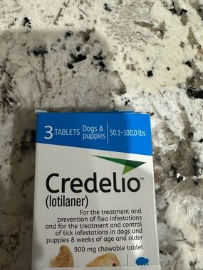 Credelio Chewable Tablets for Dogs Flea-Tick medicine- 3 Month Supply